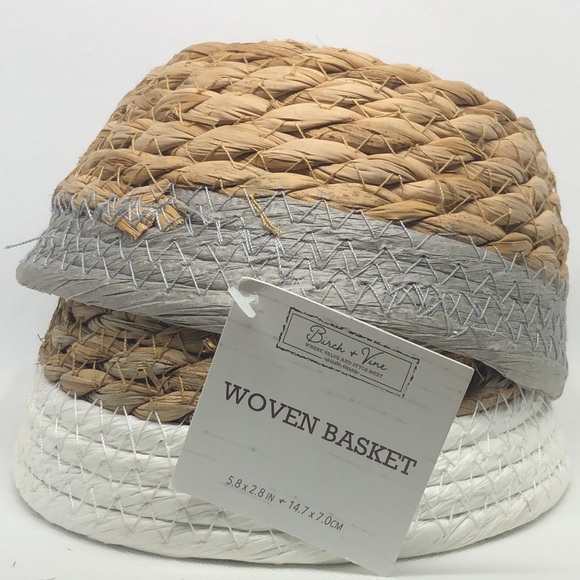 🩶🤍🩶 Birch & Vine Woven Basket Set of 2 Where Value & Style Meets 🩶🤍🩶 NWT - Picture 7 of 7